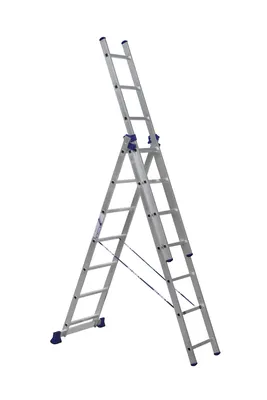 Трёхсекционная лестница Алюмет 3x7 ступеней (арт. 5307) - купить в интернет  магазине Стремянки.ру