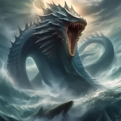 Левиафан, морское чудовище» — создано в Шедевруме