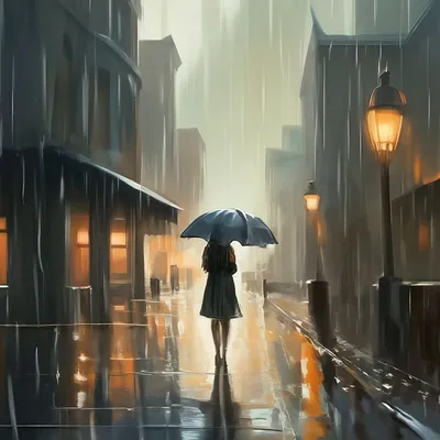 Счастье и дождь, люблю дождь, …» — создано в Шедевруме