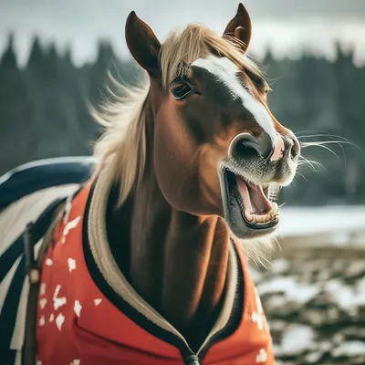 Лошадь Смеется Забавное Животное Мем Изображение Лошади Ржание — стоковые  фотографии и другие картинки Мем - iStock