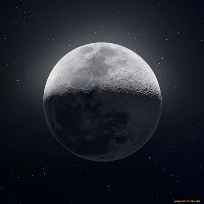 Луна и космос. Ночное небо - обои на рабочий стол