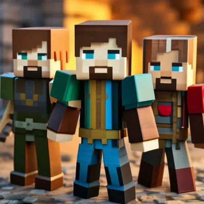 LEGO Набор человечки фигурки герои Minecraft с оружием 12 шт.