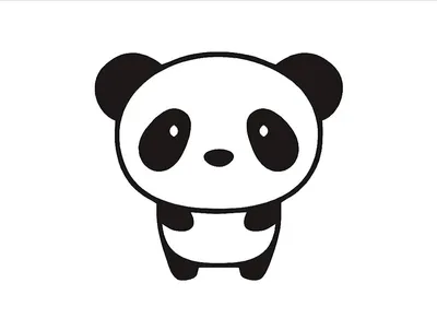 Панда для срисовки черно белые (20 шт)