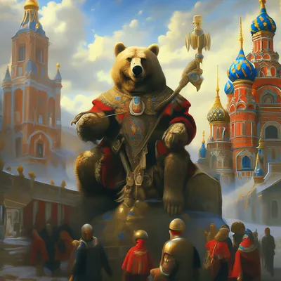 Медведь - символ России» — создано в Шедевруме