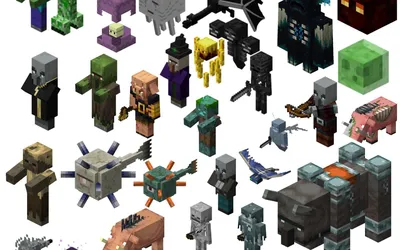 Фигурки игрушки Minecraft майнкрафт мобы кубики 12 штук - купить с  доставкой по выгодным ценам в интернет-магазине OZON (1257003840)