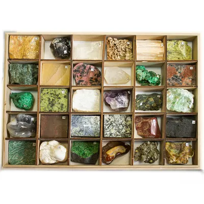 Коллекция минералов и горных пород из 30 образцов с доставкой!