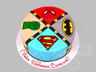 PrinTort Сахарная картинка на торт мальчику Супергерои Мстители