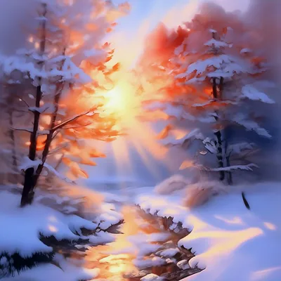 нарисованная сцены зимы. иллюстрация снегоходов в зимнем лесном ландшафте с  красными домами Иллюстрация штока - иллюстрации насчитывающей рождество,  красно: 253270840