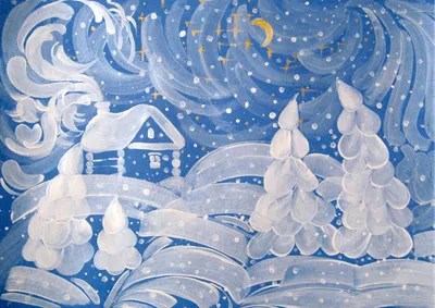 Ландшафт зимы леса и снежного поля Нарисованная рукой иллюстрация акварели  Иллюстрация штока - иллюстрации насчитывающей рука, природа: 137467344