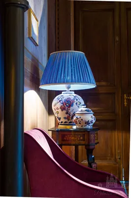 Настольные лампы, настольная лампа, латунь, фарфор, ткань, классический,  3649, Le Porcellane - Palazzo Russo