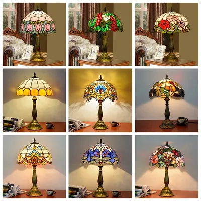Турецкие настольные лампы, цветное стекло, Тиффани, средиземноморский  Винтаж, настольная лампа в стиле барокко, светодиодная подставка,  светсветильник для домашнего декора | AliExpress