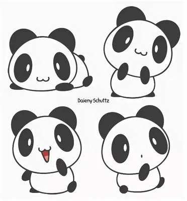 Няшный картинки панды для срисовки фотографии