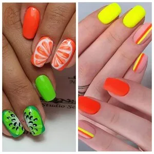 Весенний яркий маникюр / Дизайн ногтей цветной, разноцветный / Яркий  маникюр на короткие ногти - YouTube