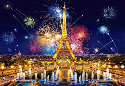 Новый год. Париж. Новогодняя ночь.» — создано в Шедевруме