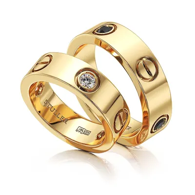 GRAF КОЛЬЦОВ Кольцо золотое обручальное, парные кольца 585 проба, женское  или мужское, золото 585, свадебные кольца, парные кольца для влюбленных,  подарок, без камней, красное (розовое), желтое и белое золото, ювелирное  украшение -