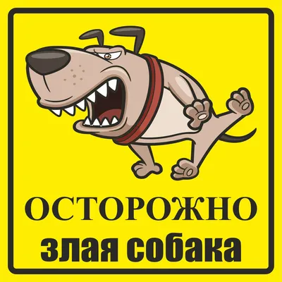 Табличка Осторожно, злая собака 200х200мм купить с доставкой в МЕГАСТРОЙ  Саранск