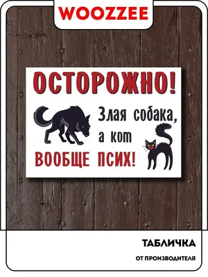 Купить Знак оповещательный ПВХ 007 Осторожно злая собака, 10 на 20 см по  лучшей цене с аккуратной доставкой по России