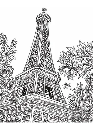 Раскраски Париж для печати бесплатно для детей и взрослых