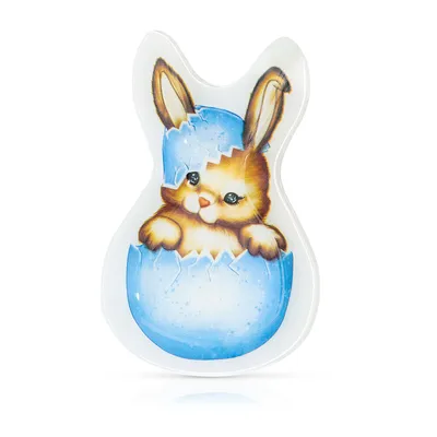 Пасхальный кролик и крашеные яйца на белом фоне :: Стоковая фотография ::  Pixel-Shot Studio