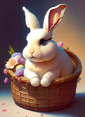 Милый пасхальный кролик. пасхальные яйца. пасхальная открытка, весенний  кролик | Премиум Фото