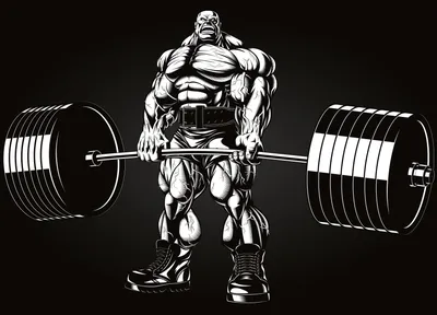 Обои bodybuilding, barbell, bodybuilder, art на рабочий стол