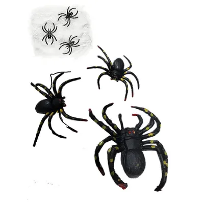 Черно-белый вектор паука | Премиум векторы
