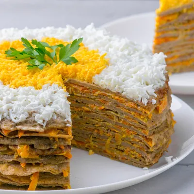 Печеночный торт рецепт с грибами и сыром - Новости Вкусно