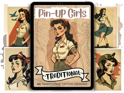 Vintage Retro Pin Up Girls Clipart FREE Graphic by Digital Magpie Design  Studio · Creative Fabrica