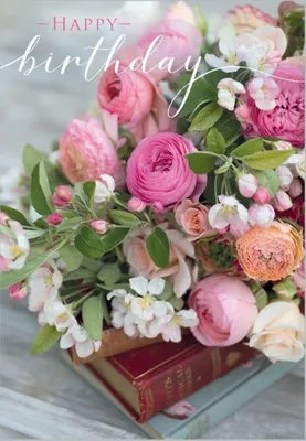 Pin by シェリ on 花とフルーツ | Happy birthday flowers wishes, Happy birthday  greetings, Happy birthday wishes cards