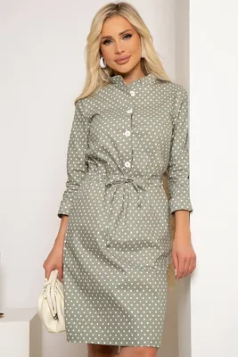 Ассиметричное платье сафари купить в интернет магазине женская одежда из  льна фабрики Ришелье
