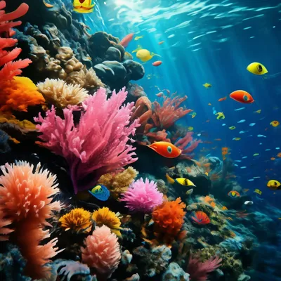 Подводный мир\" - глубокий океан с…» — создано в Шедевруме