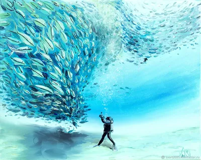 Подводный мир с кораллами и тропическими рыбами Стоковое Фото - изображение  насчитывающей сад, океан: 52503426