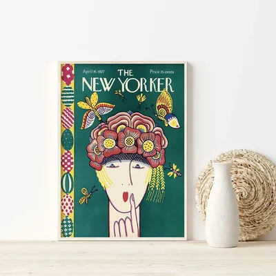 The New Yorker журнал цветочный принт винтажная Картина на холсте Ретро  галерея настенные картины для гостиной домашний декор плакат | AliExpress