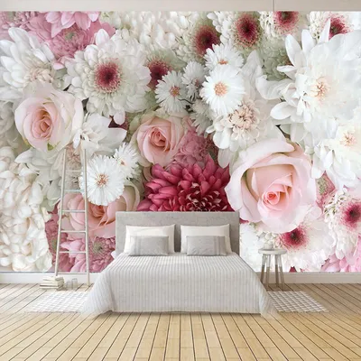 Пользовательские обои 3d подсолнух цветок модный фон для телевизора для  гостиной лучшие мраморные розы бабочки бумажные 3d обои | AliExpress