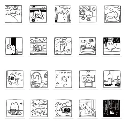 10/20/40 шт милые простые черно-белые мультяшные наклейки с изображением  животных наклейки для детей игрушечный телефон Тетрадь ноутбук украшение  наклейка | AliExpress