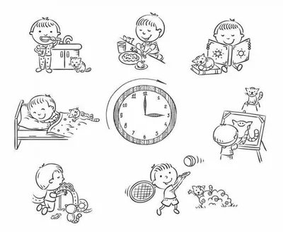 Режим дня школьника начальных классов в картинках для мальчика рисунок (50  фото) » рисунки для срисовки на Газ-квас.ком