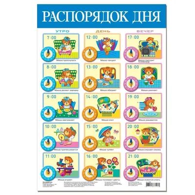 Купить Настенный планшет «Распорядок дня» с набором карточек EKUD 0316 в  магазине развивающих игрушек Детский сад