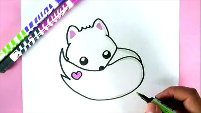 Как нарисовать и раскрасить девочку с котёнком в стиле чиби поэтапно |  Тиби, Милые рисунки, Рисовать