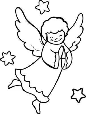 Ангелочек | Дети искусство арт, Рисунок с ангелом, Милые рисунки