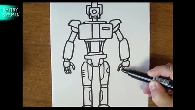 Картинки роботов для срисовки карандашом