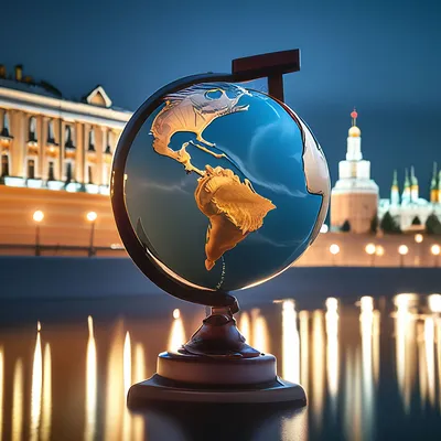 Политическая карта России на глобусе с флагом Иллюстрация штока -  иллюстрации насчитывающей перемещение, национально: 99745294