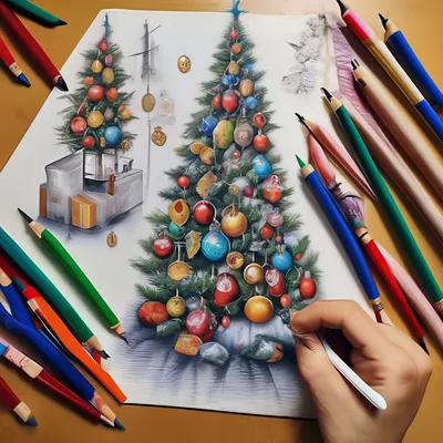 Новогодние рисунки для срисовки: 2024 идеи для красок, карандашей, маркеров  | Рождественские иллюстрации, Рисунки, Уроки рисования