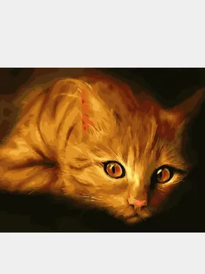 Иллюстрация Милый рыжий кот в стиле 2d, детский, книжная графика |