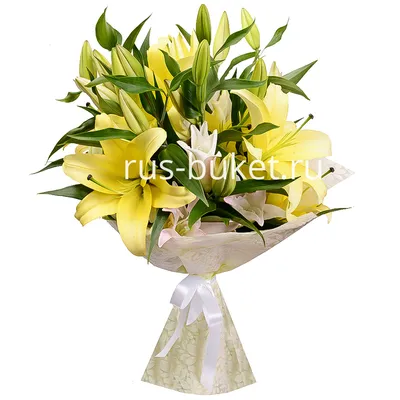 101 белая лилия в корзине за 67 290 руб. | Бесплатная доставка цветов по  Москве