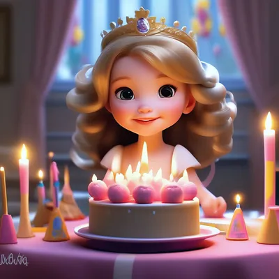 С днем рождения маленькая принцесса Иллюстрация вектора - иллюстрации  насчитывающей очаровывать, сярприз: 58738446