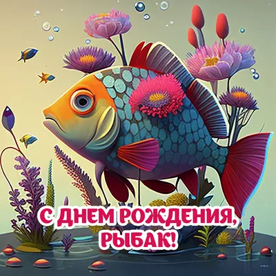 Открытка с днем рождения рыболову - 69 фото