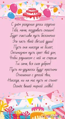 Поздравления с днем рождения дочери: в прозе, в стихах, открытки – Люкс ФМ