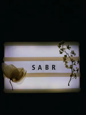 Sabr arabic logo simple Royalty Free Vector Image
