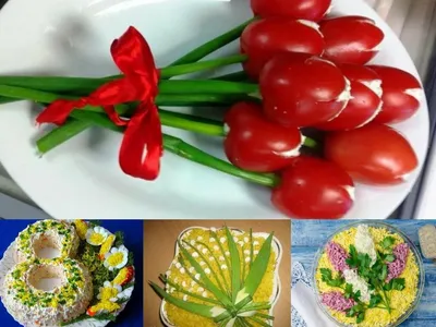 Весенний салат на 8 Марта. Пошаговый рецепт с фото