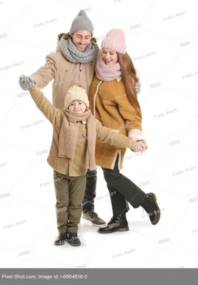 счастливая семья на прогулке в парке Stock Photo | Adobe Stock